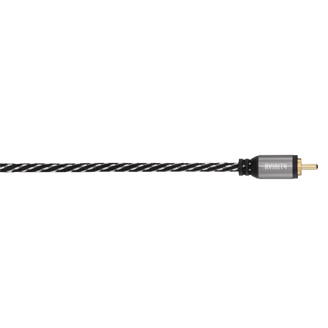 abx Druckfähige Abbildung - Avinity, Subwoofer-Kabel + Adapter, Cinch-Kup. - 2 Cinch-St., Gewebe, verg., 3,0 m