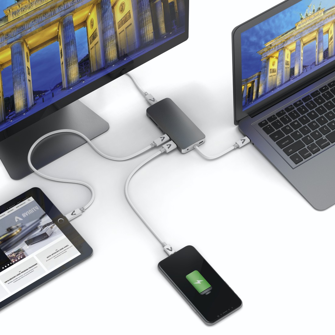 awx3 Druckfähige Anwendung 3 - Avinity, USB-C-Kabel, USB 3.1 Gen 2, Full-Featured, eMarker, 10 Gbit/s, 5A, 1,00 m